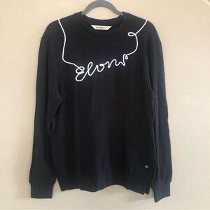 ELEVEN PARIS
Navida Graphic Crewneck Cotton Black Sweater Size M